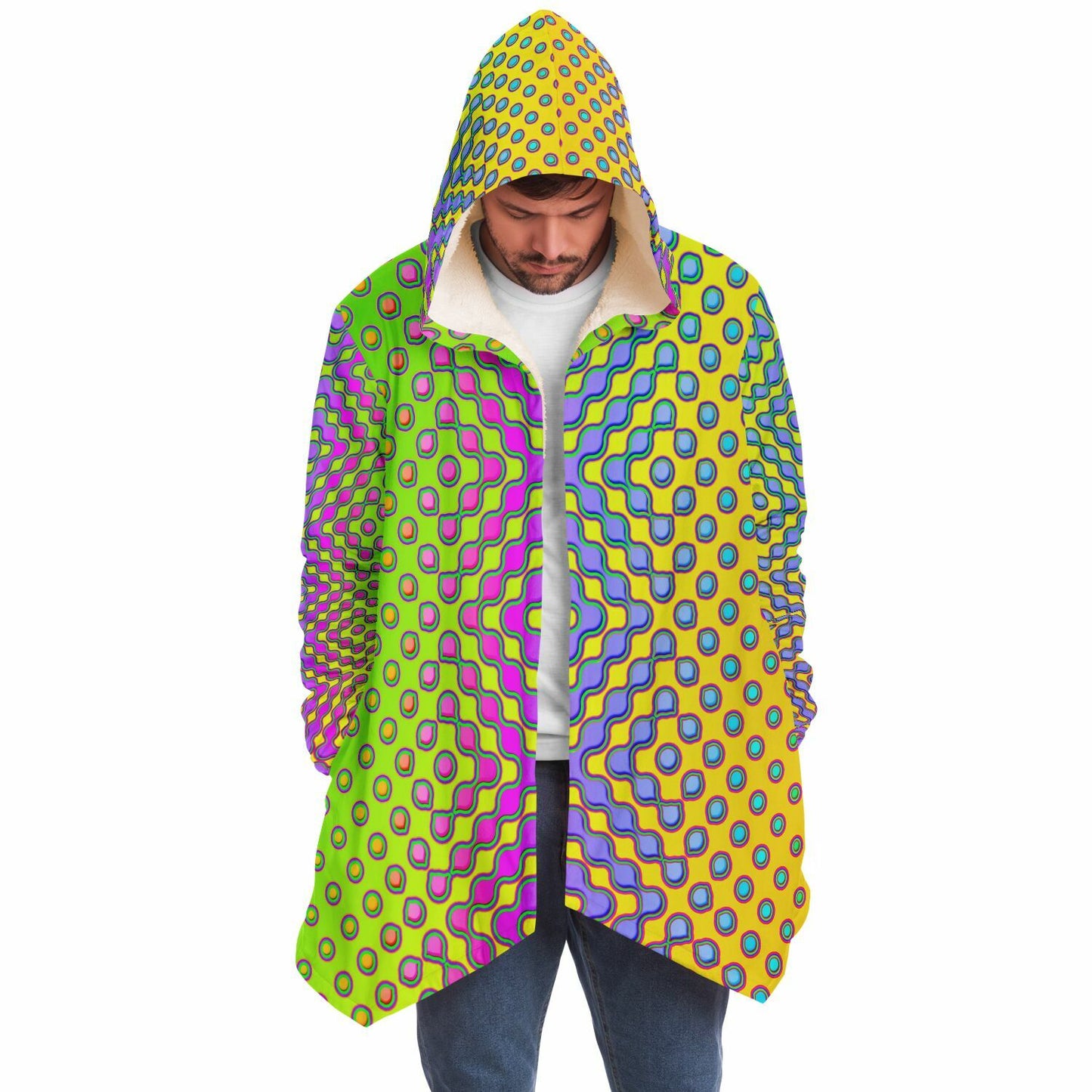 "Morphing Cycles Yellow" HOODED CLOAK