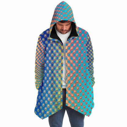 "Morphing Cycles Blue" HOODED CLOAK