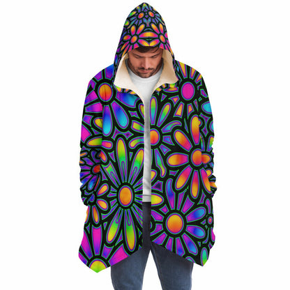 "Mysitc Floral Collage" HOODED CLOAK