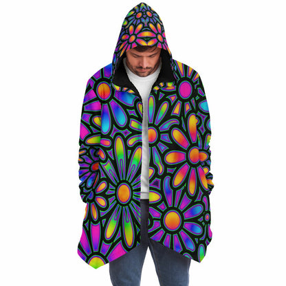 "Mysitc Floral Collage" HOODED CLOAK