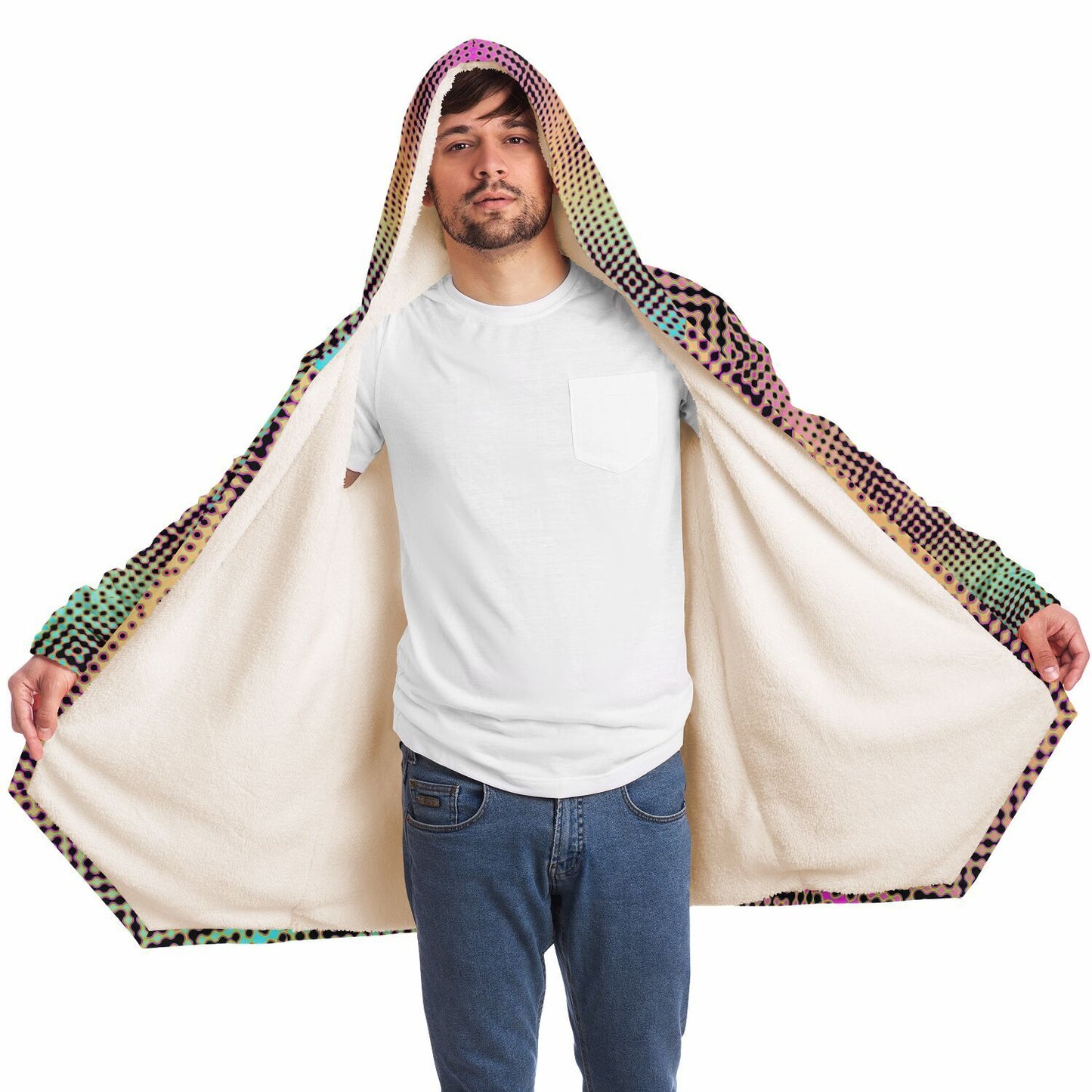 "Morphing Cycles Beach" HOODED CLOAK