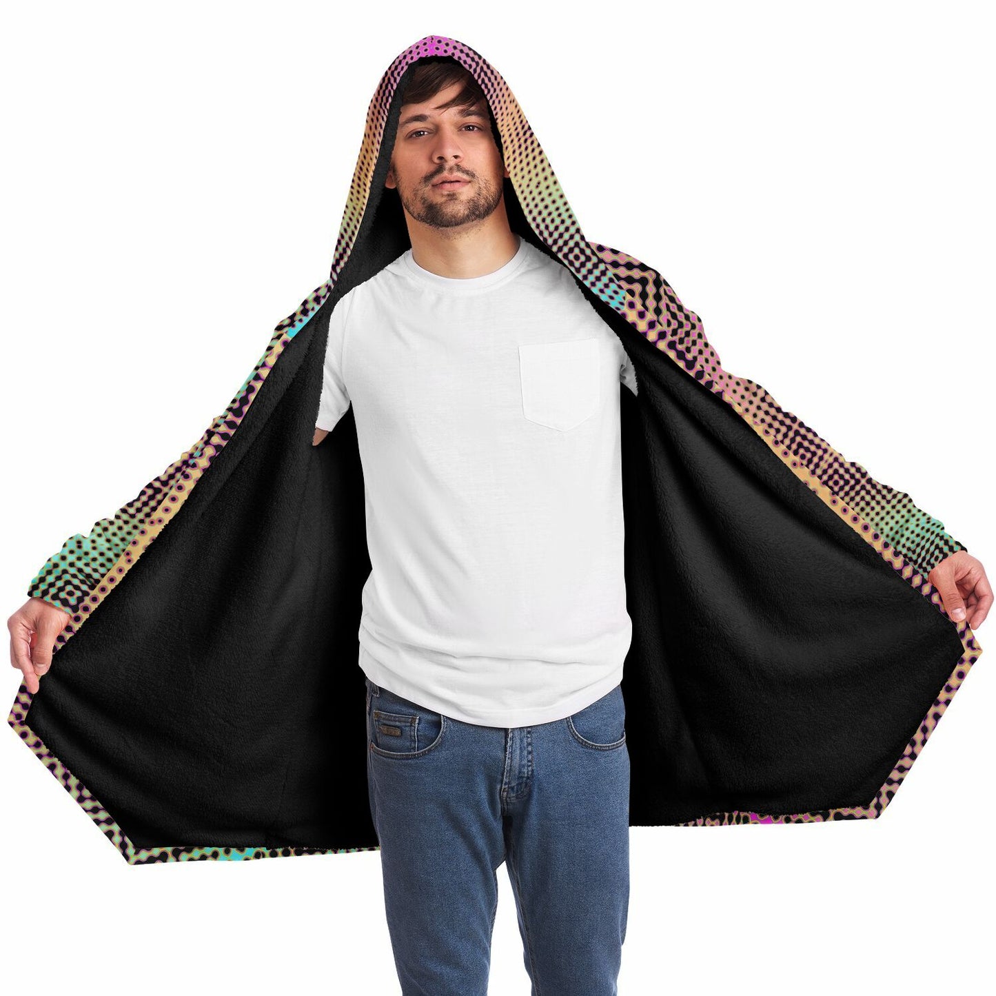 "Morphing Cycles Beach" HOODED CLOAK