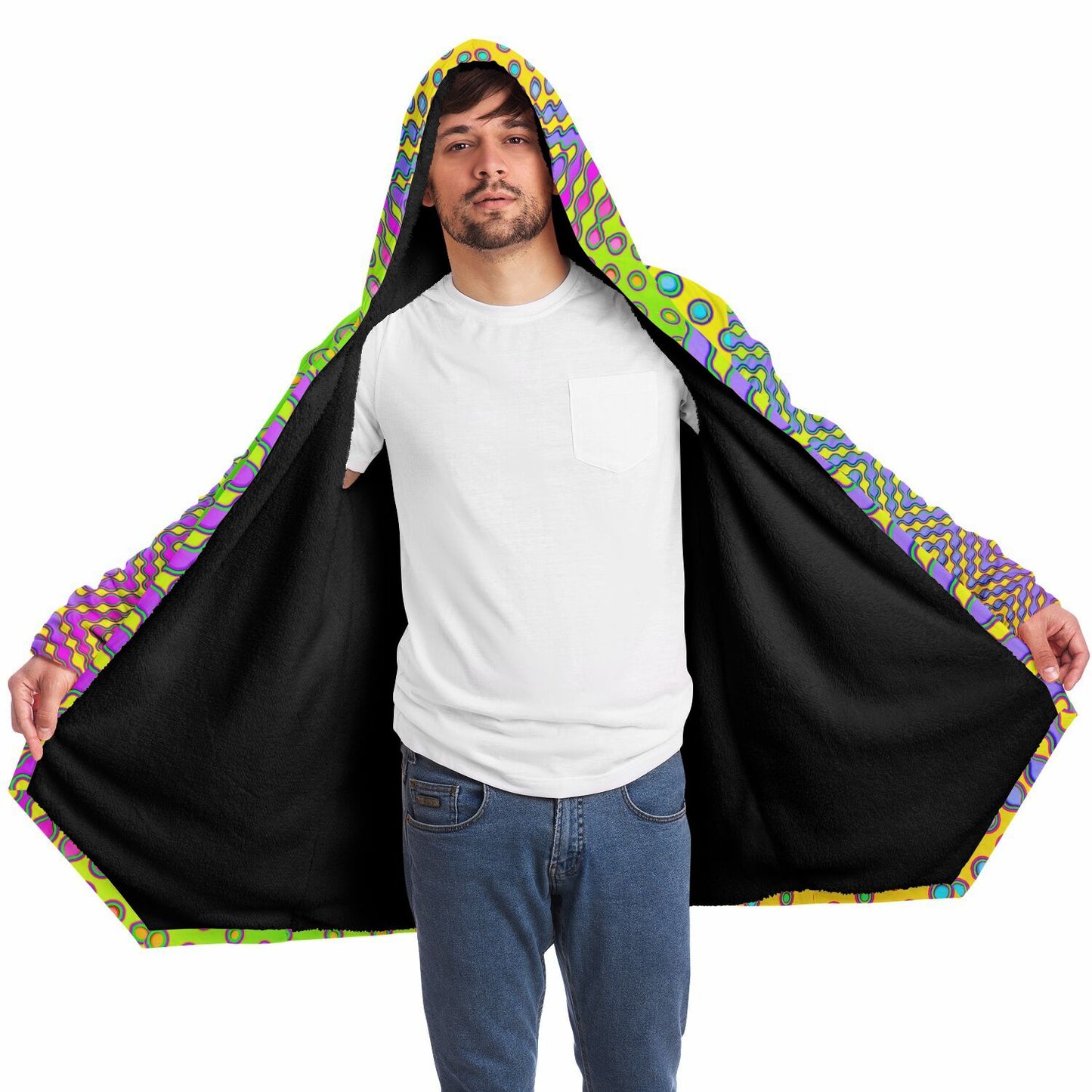 "Morphing Cycles Yellow" HOODED CLOAK