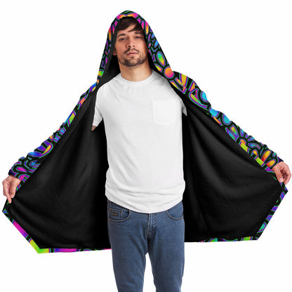 "Mysitc Floral Collage" HOODED CLOAK