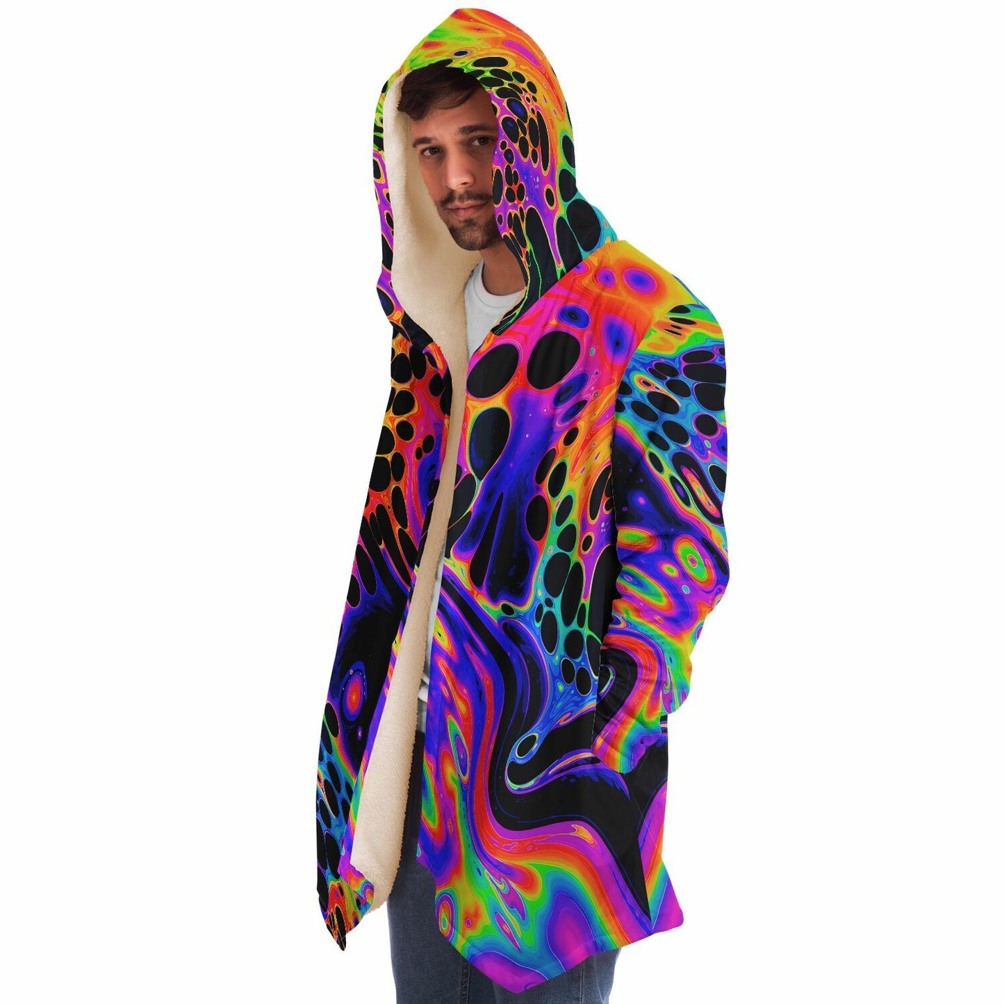 "Auroric Spill" HOODED CLOAK