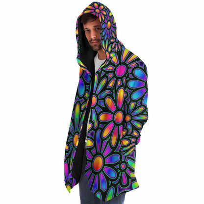 "Mysitc Floral Collage" HOODED CLOAK