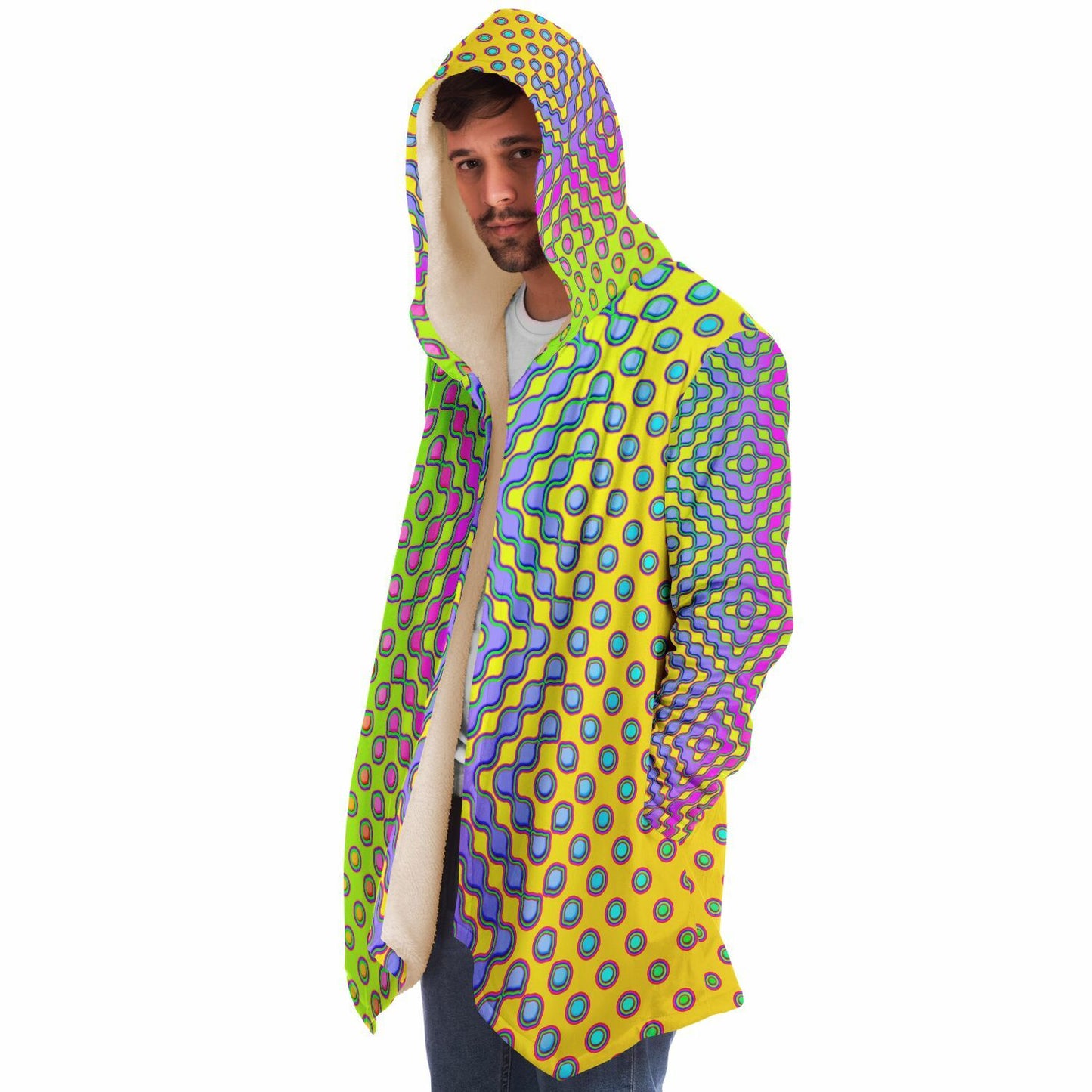 "Morphing Cycles Yellow" HOODED CLOAK