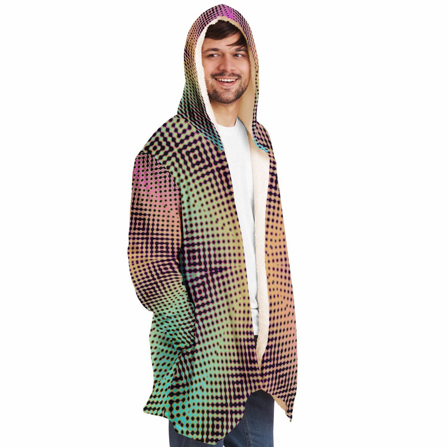 "Morphing Cycles Beach" HOODED CLOAK