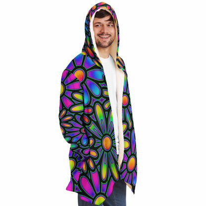 "Mysitc Floral Collage" HOODED CLOAK