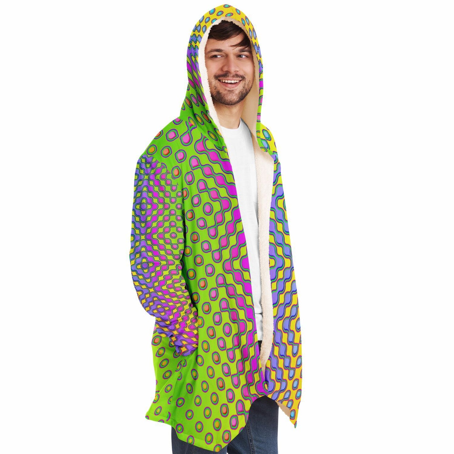 "Morphing Cycles Yellow" HOODED CLOAK