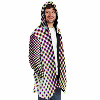 "Morphing Cycles White" HOODED CLOAK