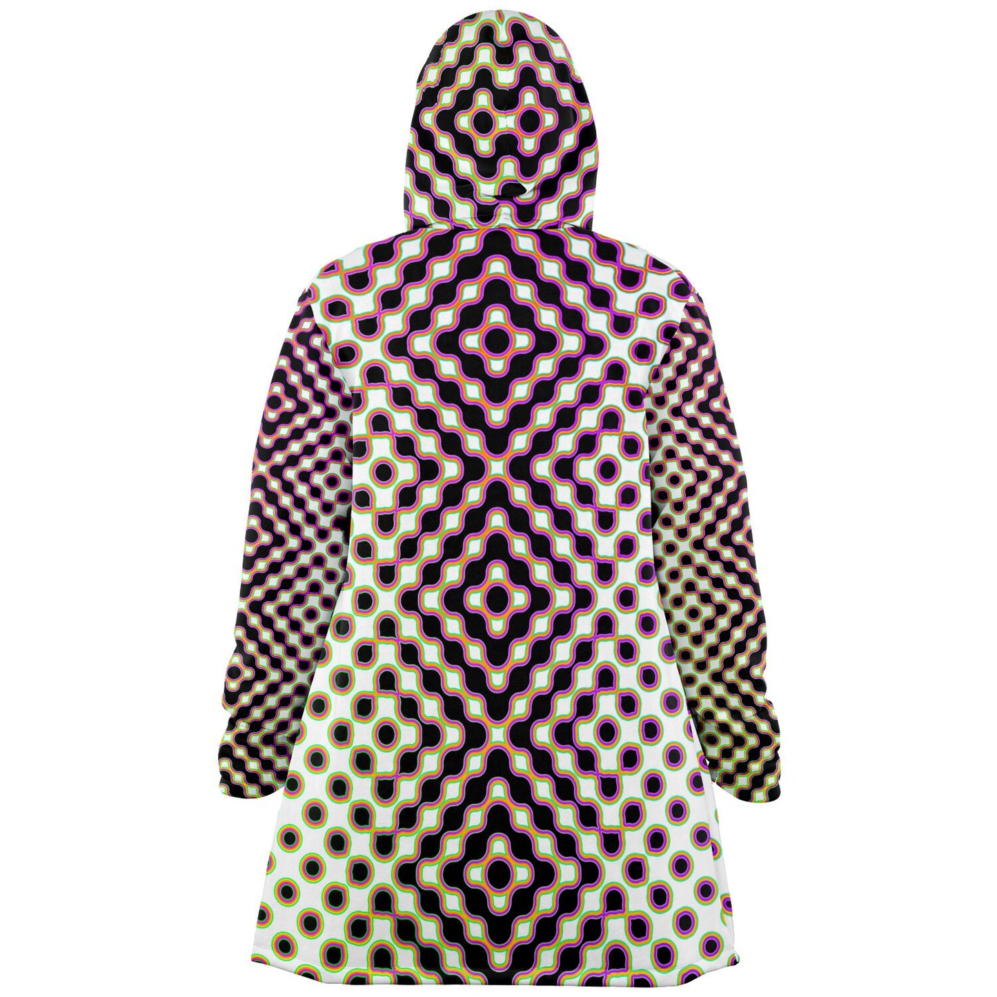 "Morphing Cycles White" HOODED CLOAK