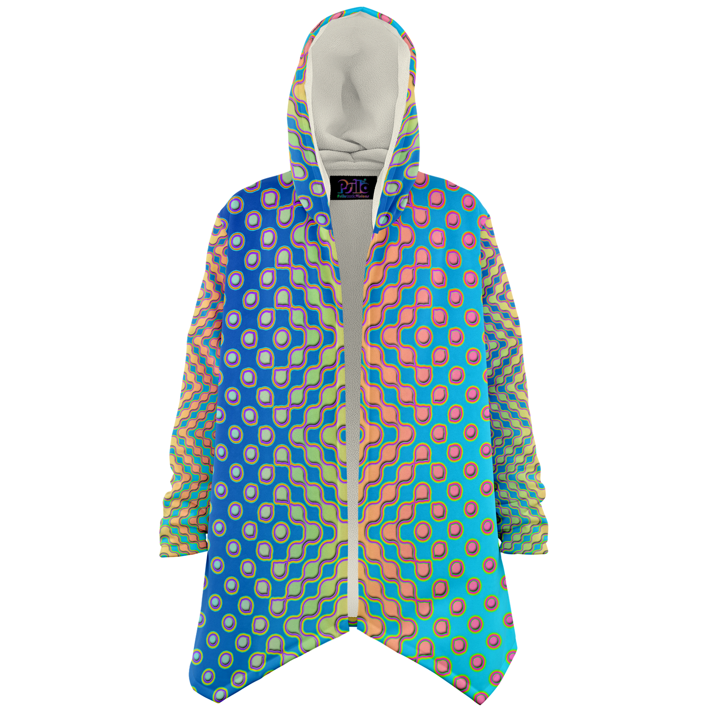 "Morphing Cycles Blue" HOODED CLOAK