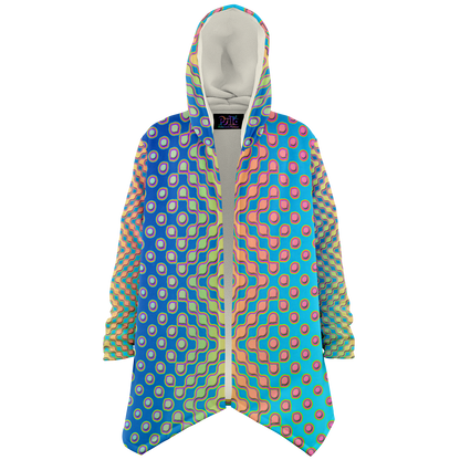 "Morphing Cycles Blue" HOODED CLOAK