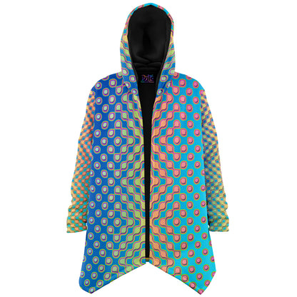 "Morphing Cycles Blue" HOODED CLOAK