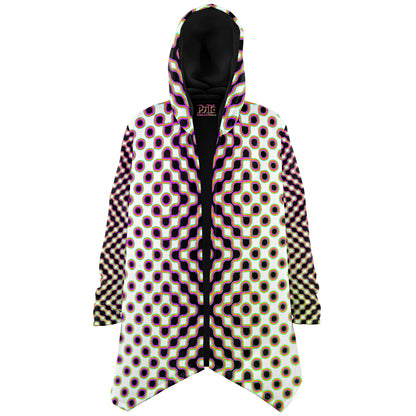 "Morphing Cycles White" HOODED CLOAK