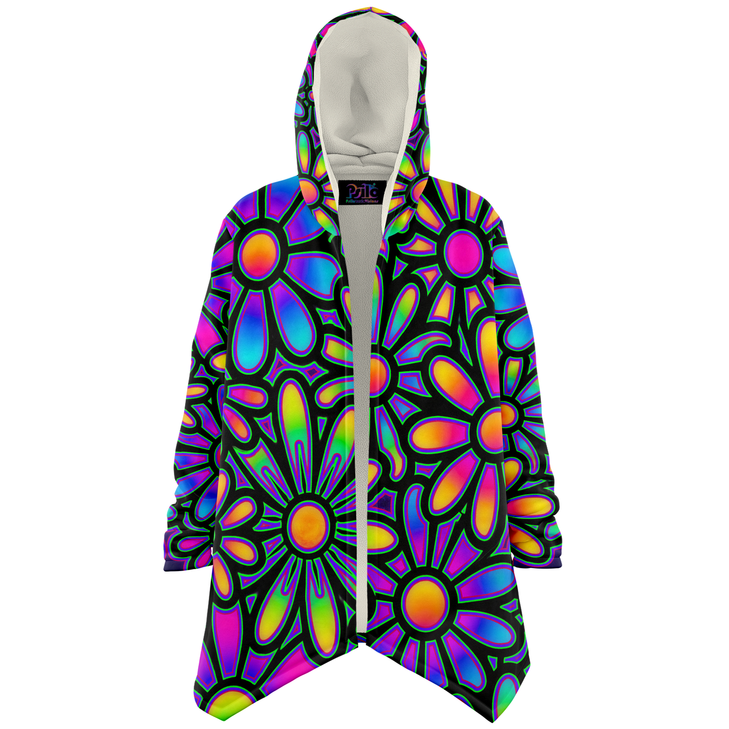 "Mysitc Floral Collage" HOODED CLOAK