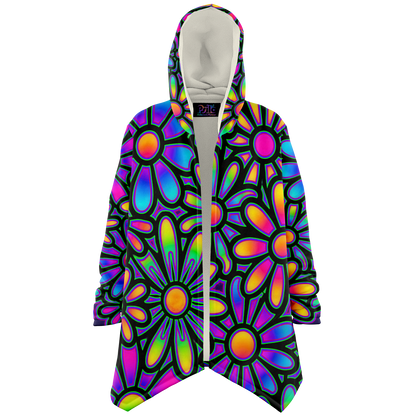 "Mysitc Floral Collage" HOODED CLOAK