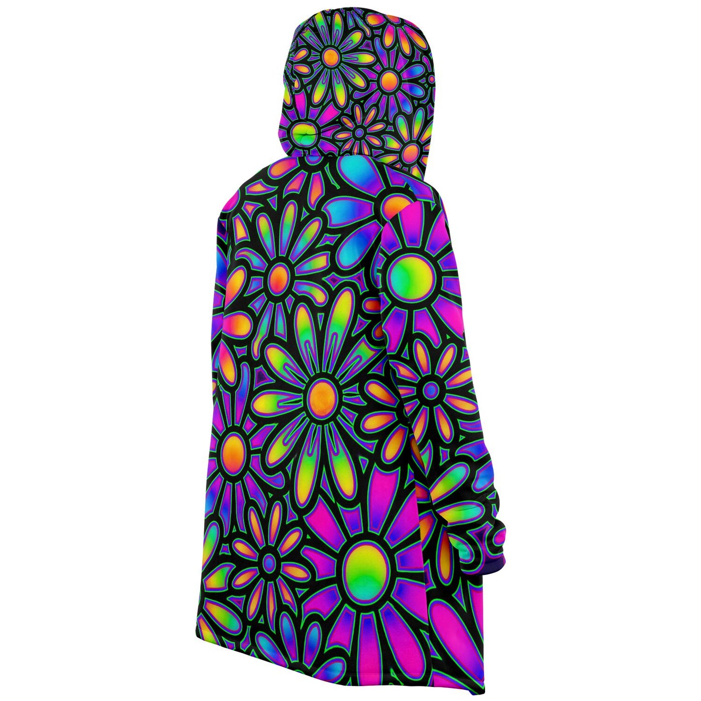 "Mysitc Floral Collage" HOODED CLOAK