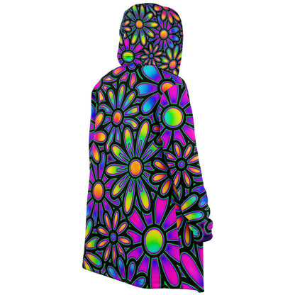 "Mysitc Floral Collage" HOODED CLOAK