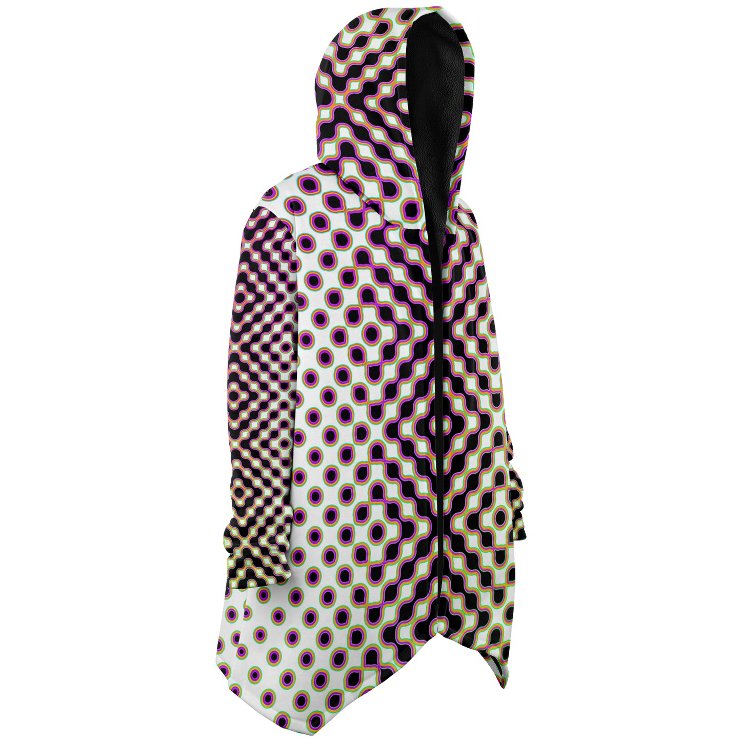 "Morphing Cycles White" HOODED CLOAK