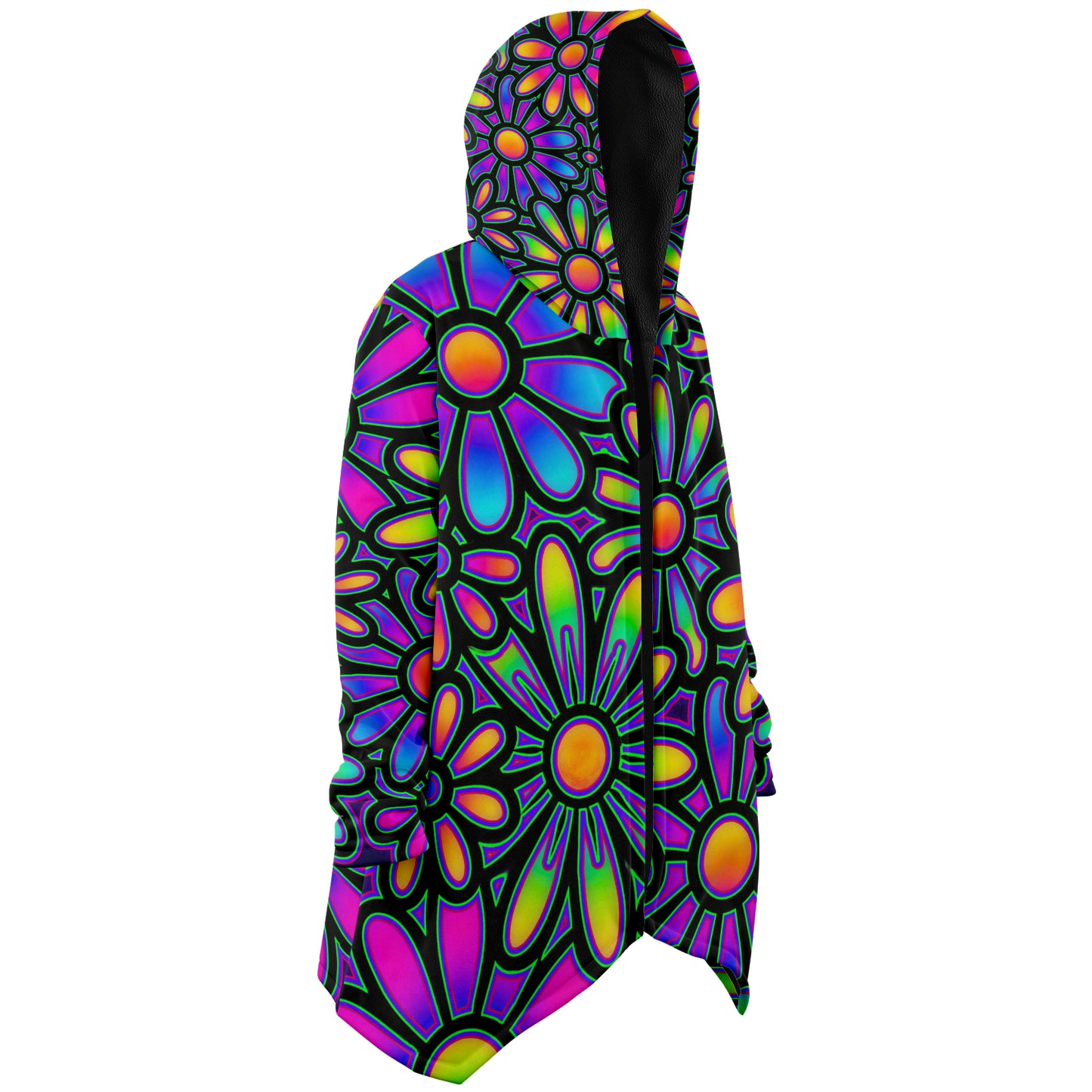 "Mysitc Floral Collage" HOODED CLOAK