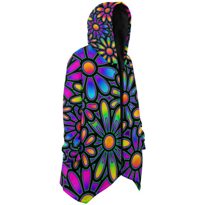 "Mysitc Floral Collage" HOODED CLOAK