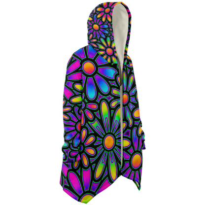 "Mysitc Floral Collage" HOODED CLOAK