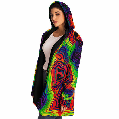 "Neon Spill" HOODED CLOAK