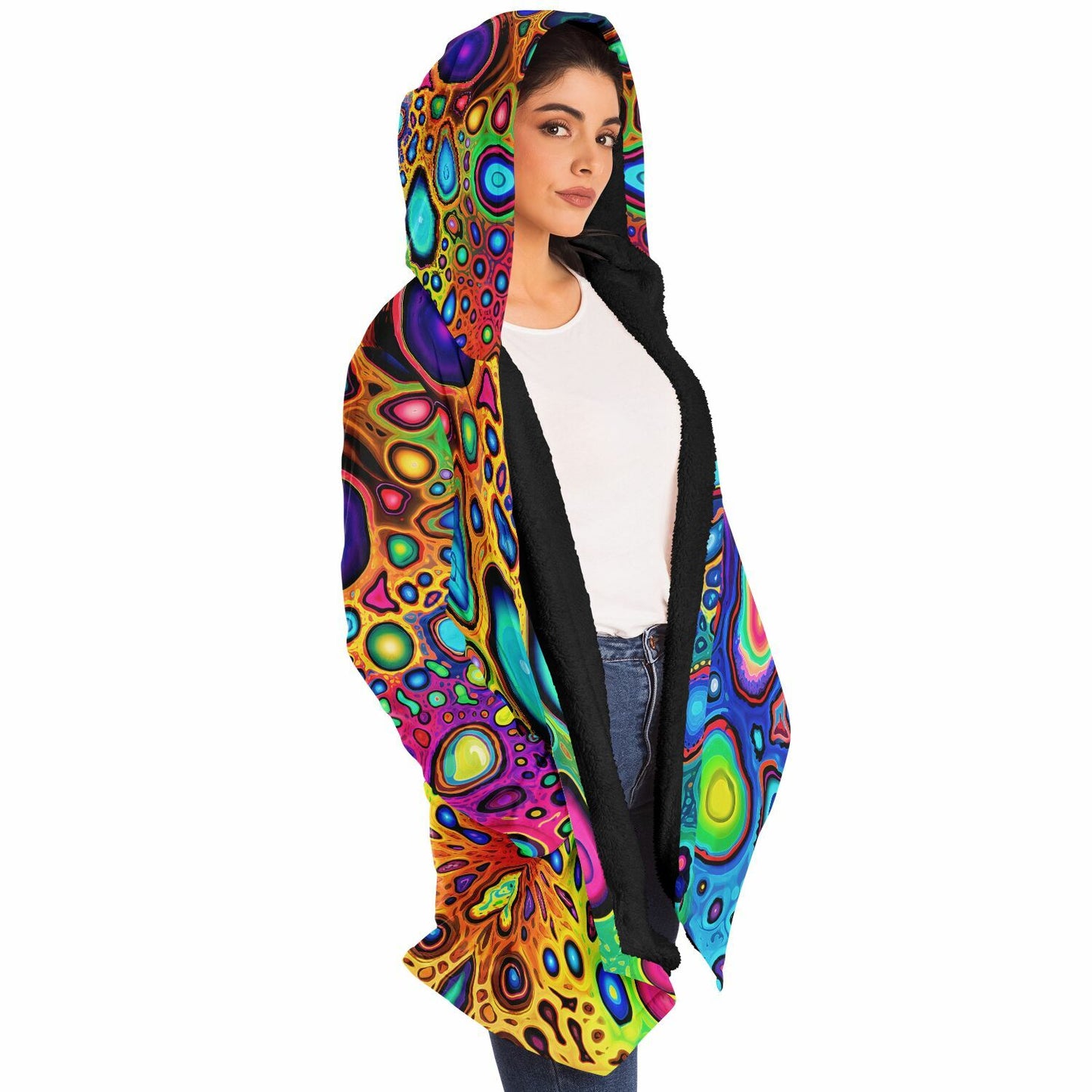 "Psycho Leopard" HOODED CLOAK