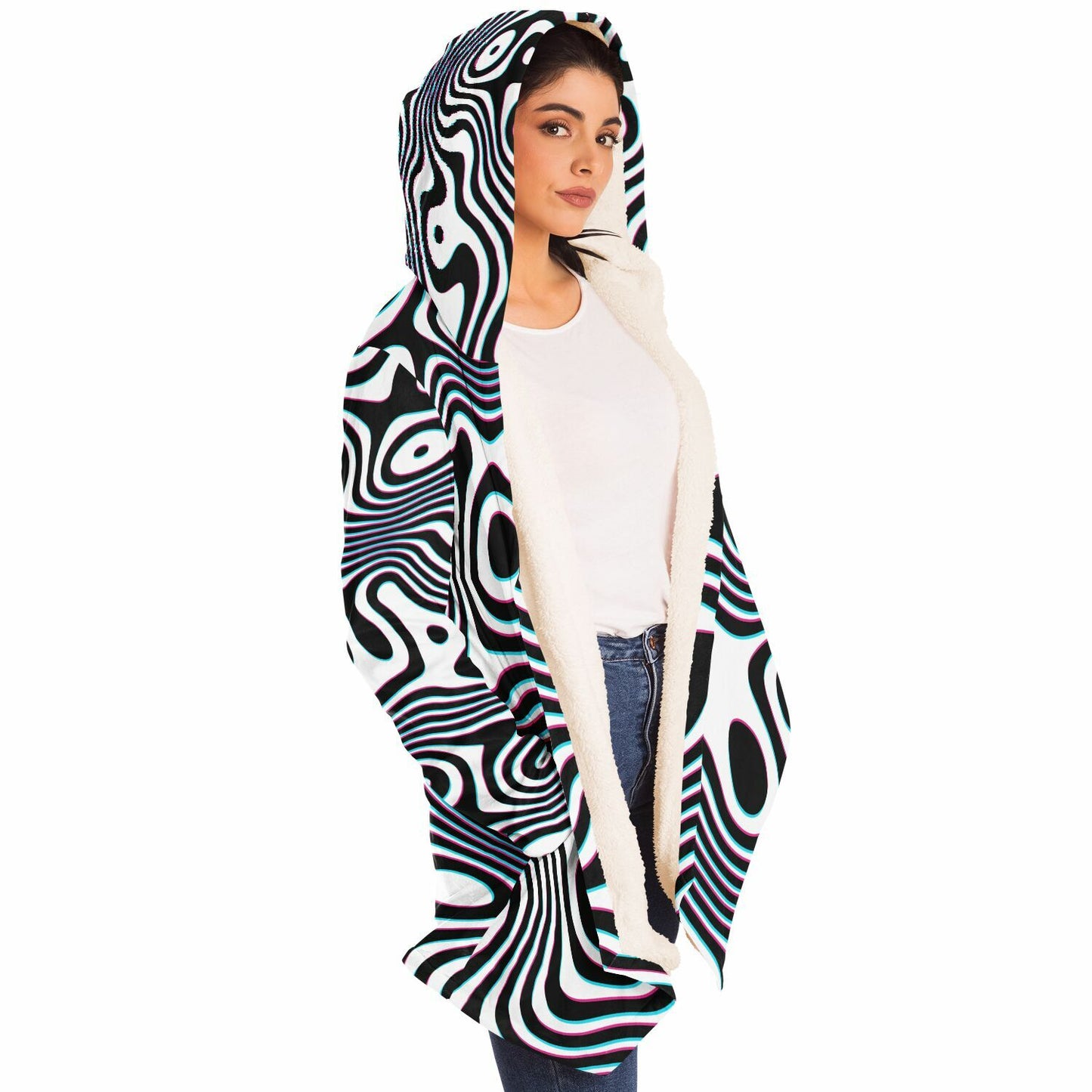 "Wild Cat (White)" HOODED CLOAK