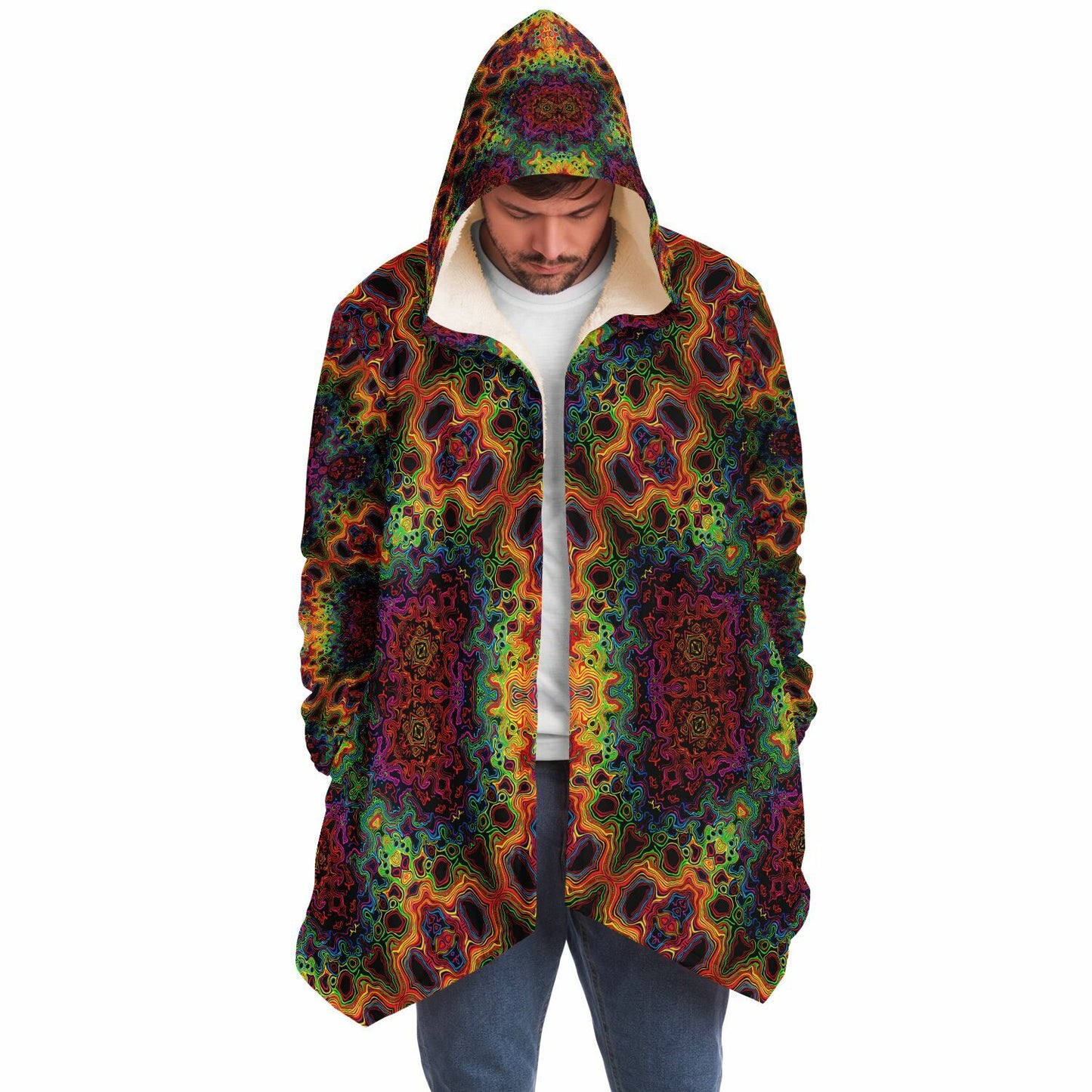 "Lysergic Burst" HOODED CLOAK