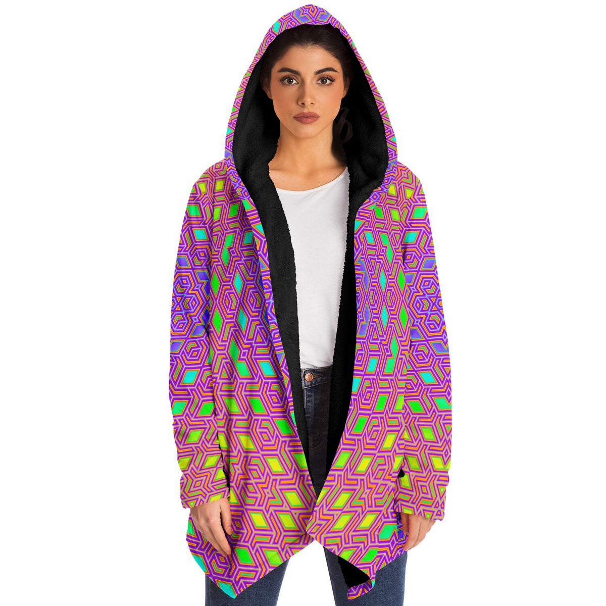 "Qwerty Bloom" HOODED CLOAK