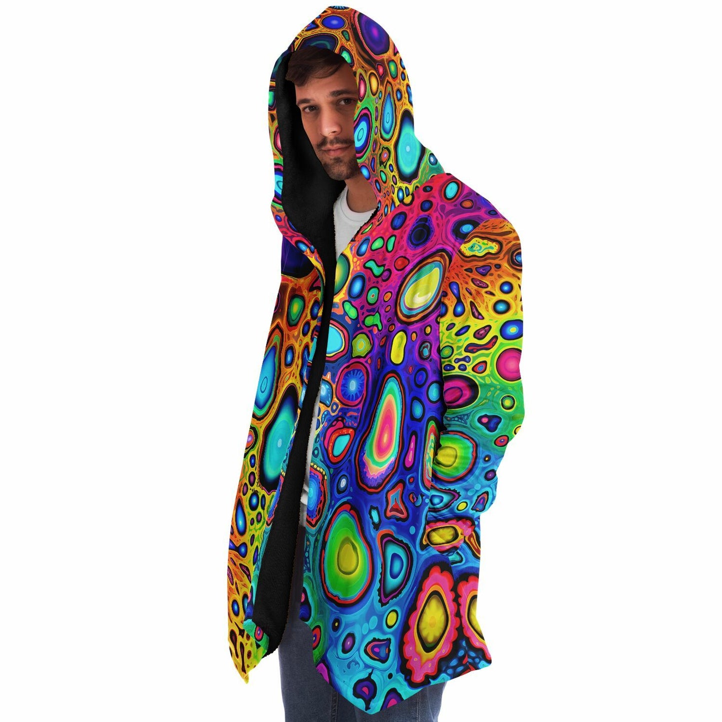 "Psycho Leopard" HOODED CLOAK