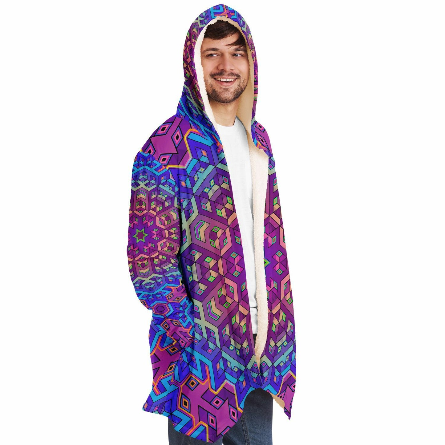"7th Dimensional Star" (White) HOODED CLOAK