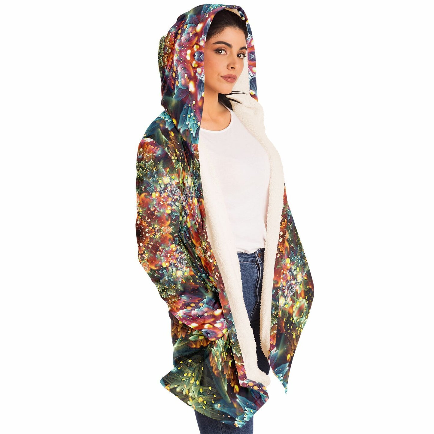 "Kaleidobloom" HOODED CLOAK