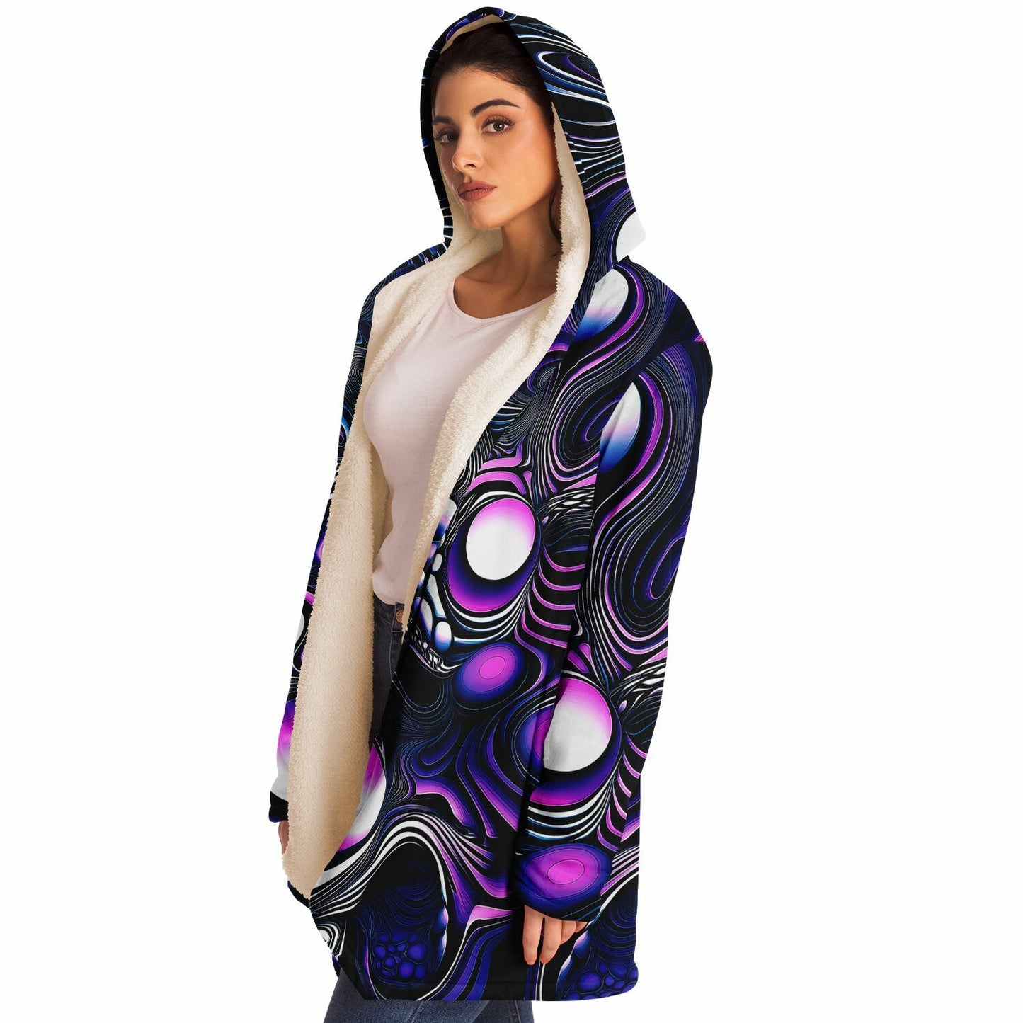 "Time Is An Illusion" HOODED CLOAK