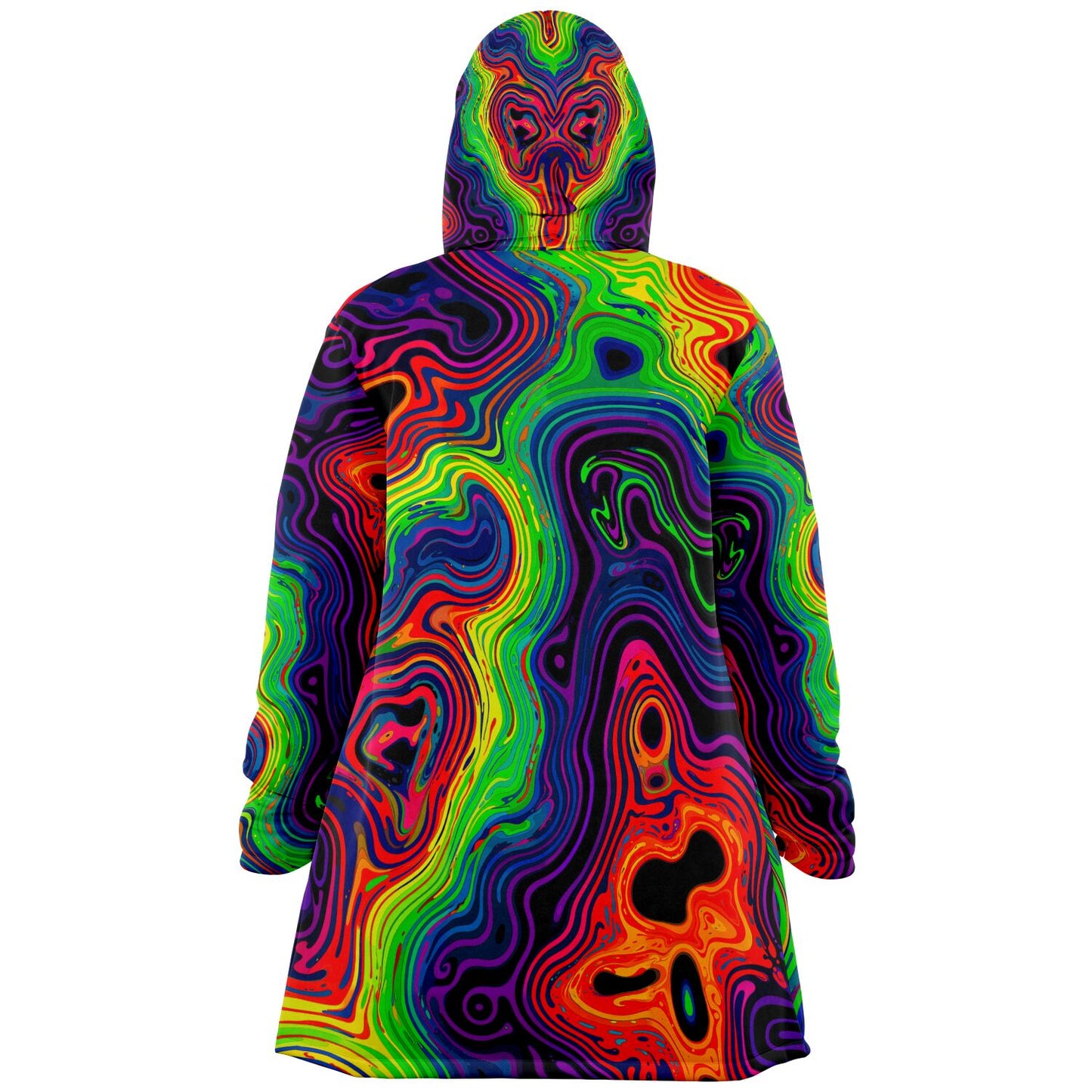 "Neon Spill" HOODED CLOAK