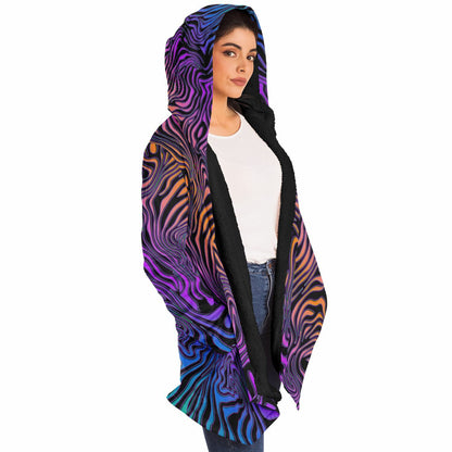 "Rainbow Zebra" HOODED CLOAK