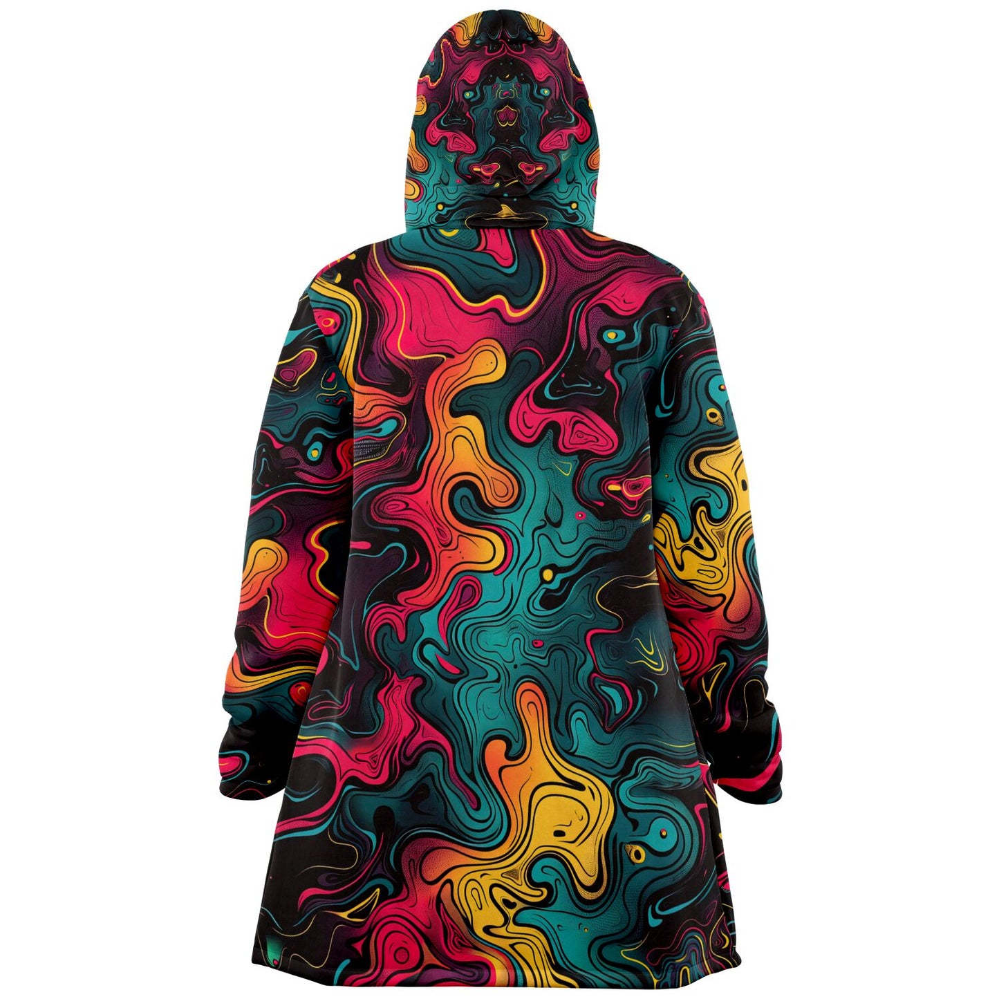 "Neon Oil" HOODED CLOAK