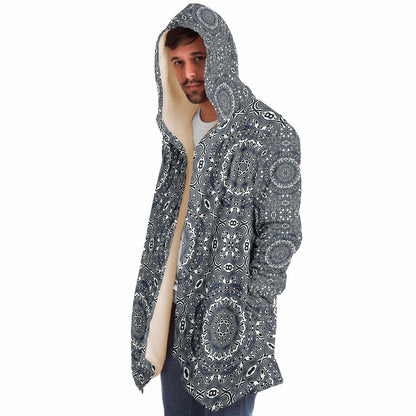 "Wild Cat (White) Pattern" HOODED CLOAK