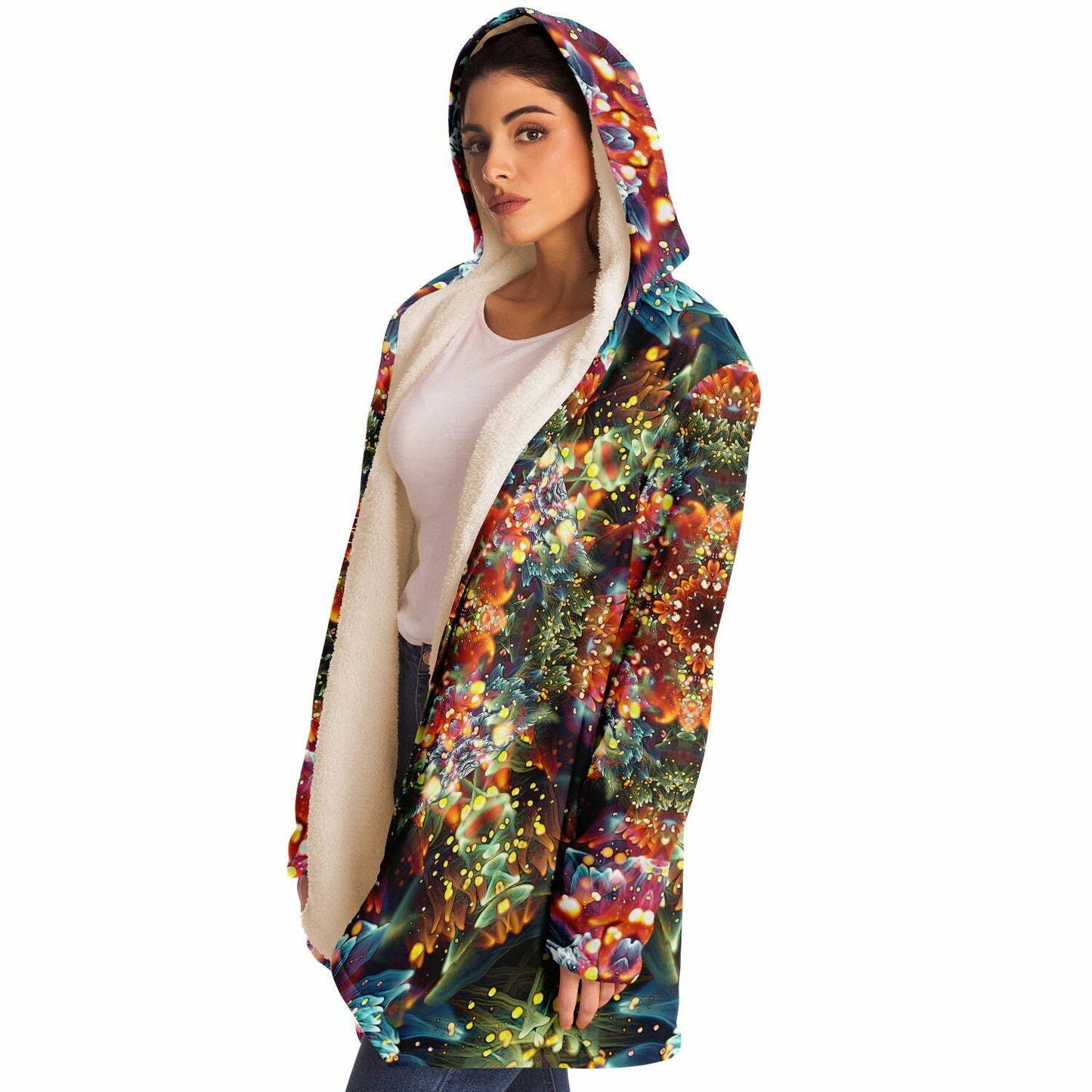 "Kaleidobloom" HOODED CLOAK