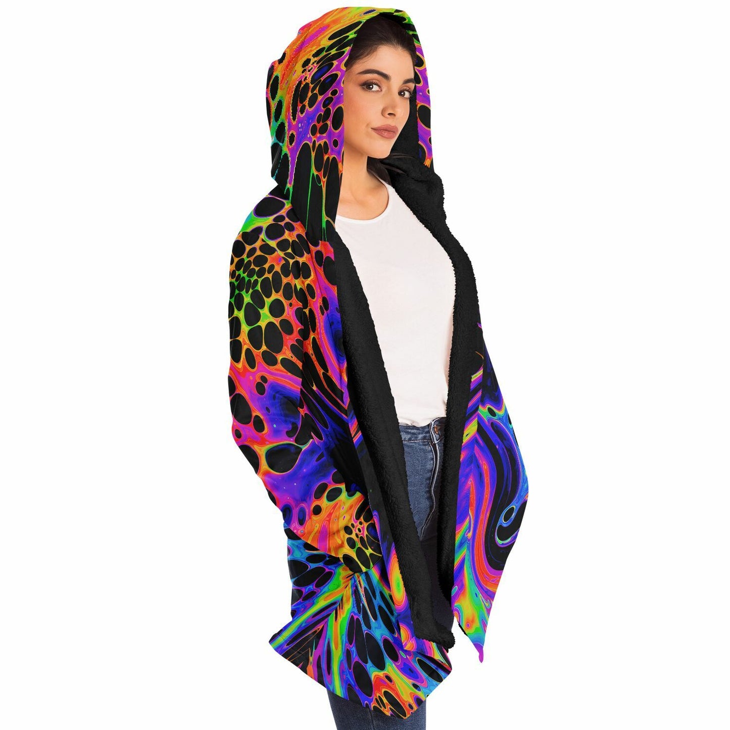 "Auroric Spill" HOODED CLOAK