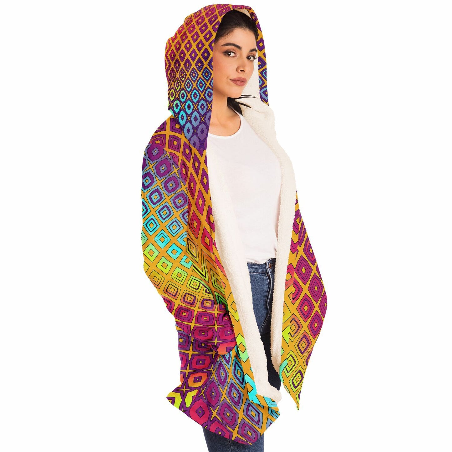 "Peacocking" HOODED CLOAK