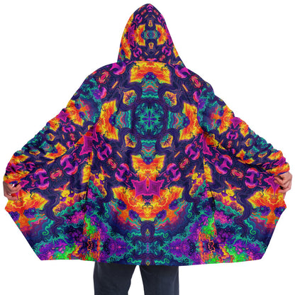 "Mush Tree So Color Mandala" HOODED CLOAK