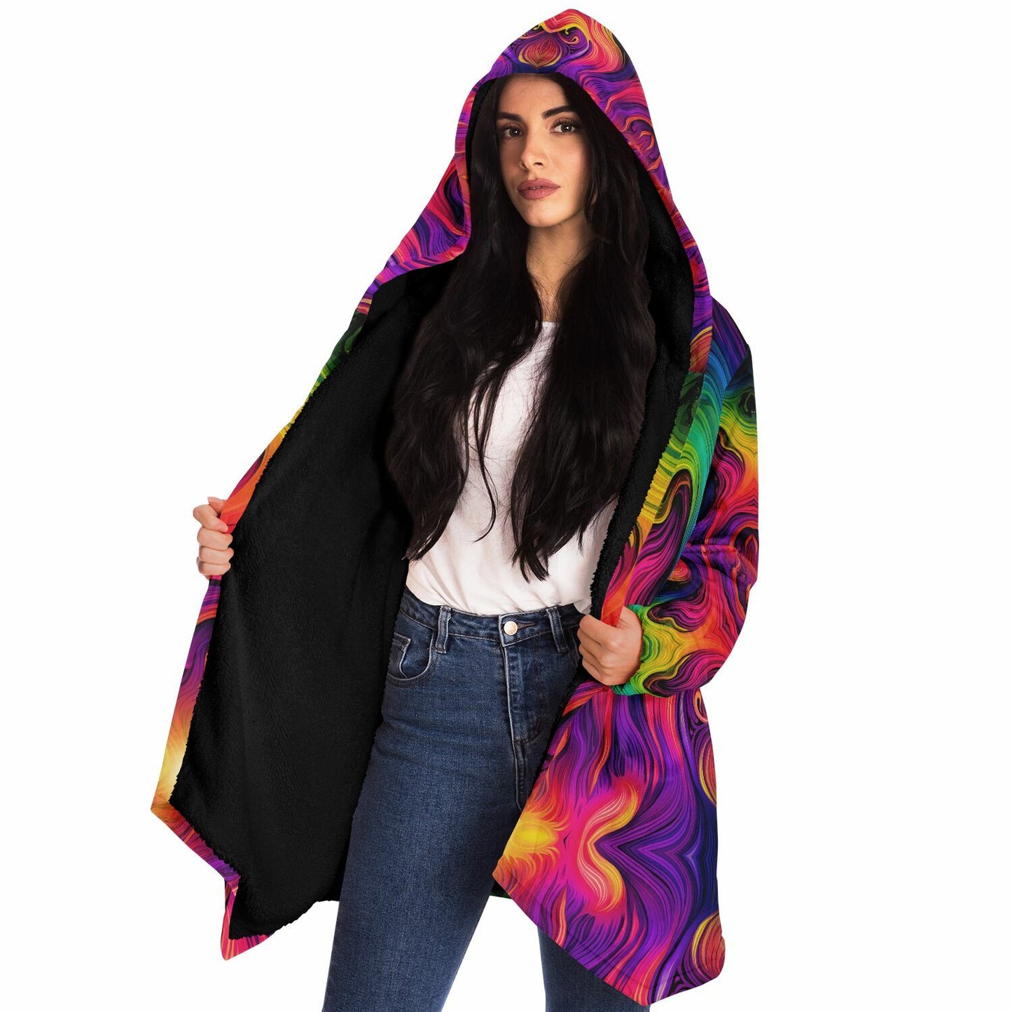 "Cosmic Currents" HOODED CLOAK