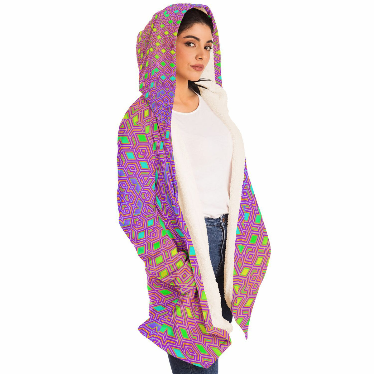 "Qwerty Bloom" HOODED CLOAK