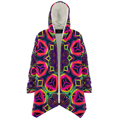 "Psychedelic Tracers Mandala" HOODED CLOAK