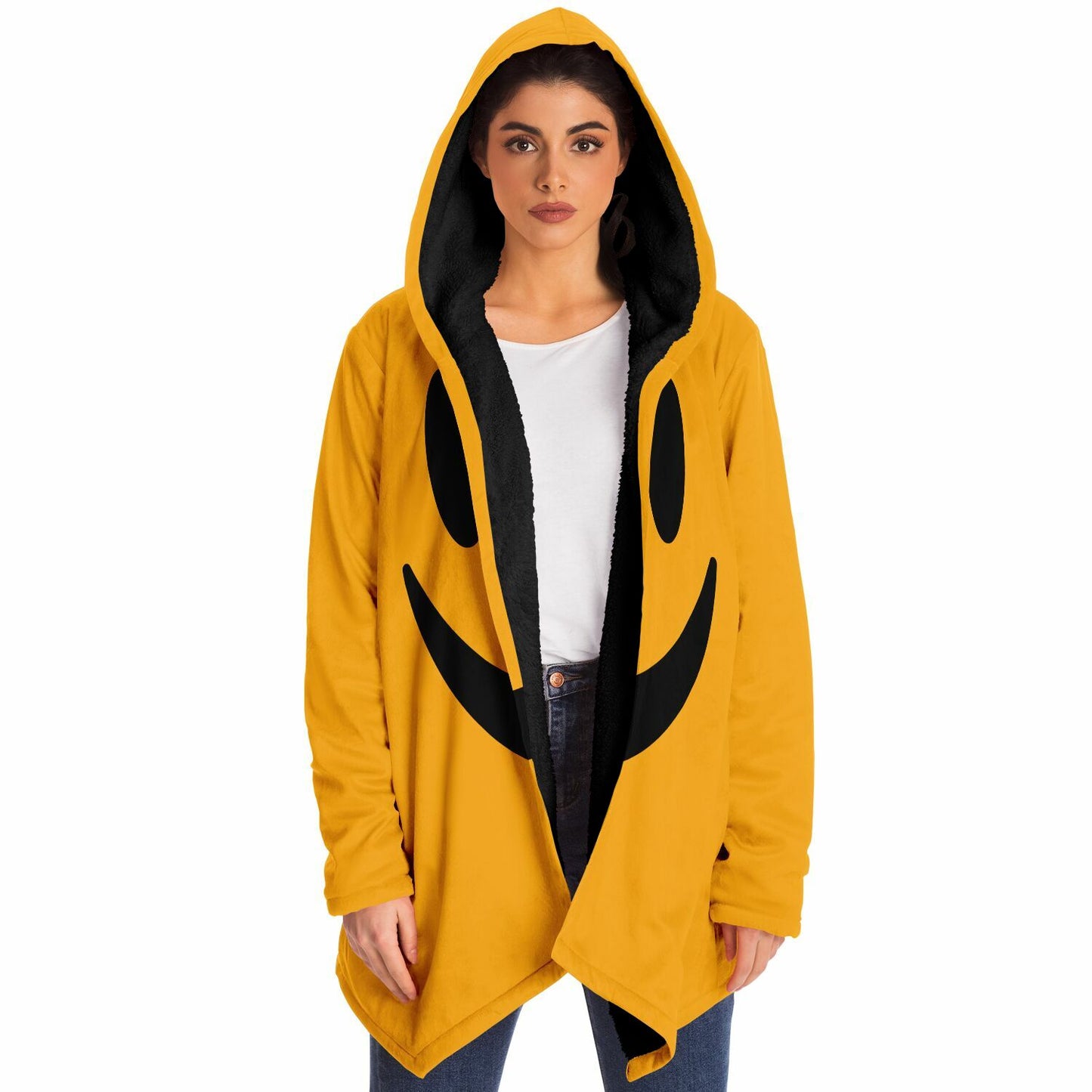 "Yellow Smiley" HOODED CLOAK