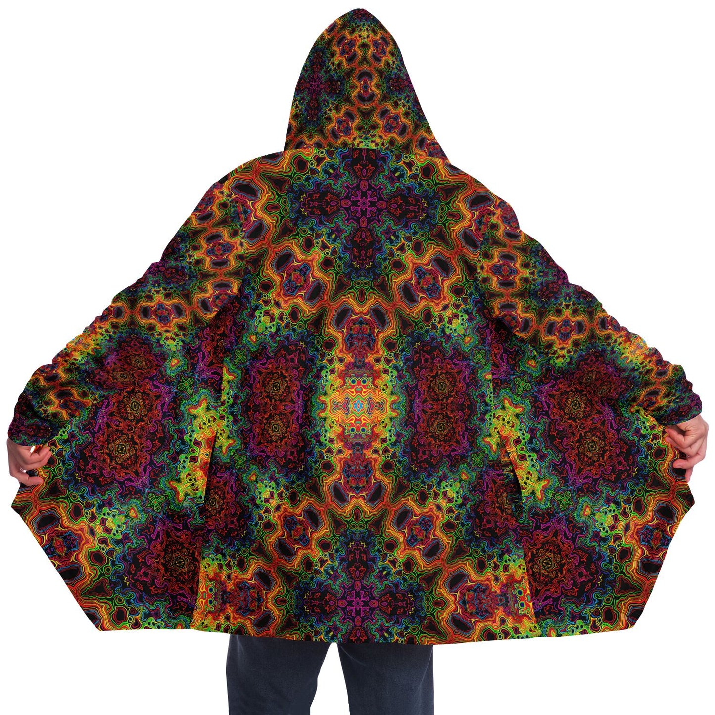 "Lysergic Burst" HOODED CLOAK